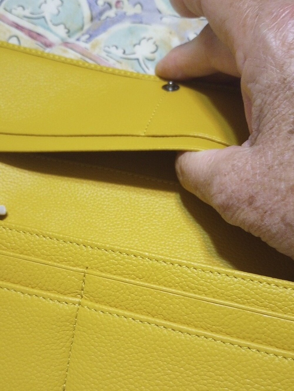 Lipault Paris Mustard Leather Flap Wallet - Picture 10 of 10